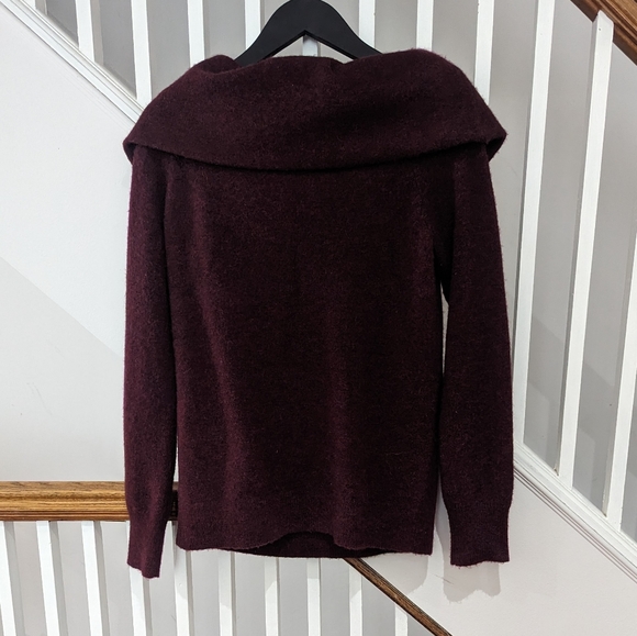 BNWOT Club Monaco Alpaca wool off the shoulder sweater - Picture 2 of 9